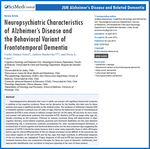 Neuropsychiatric Characteristics of Alzheimer’s Disease and the Behavioral Variant of Frontotemporal Dementia